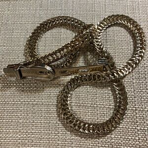 Vintage Gold Tone Skinny Chain Belt 28-30"